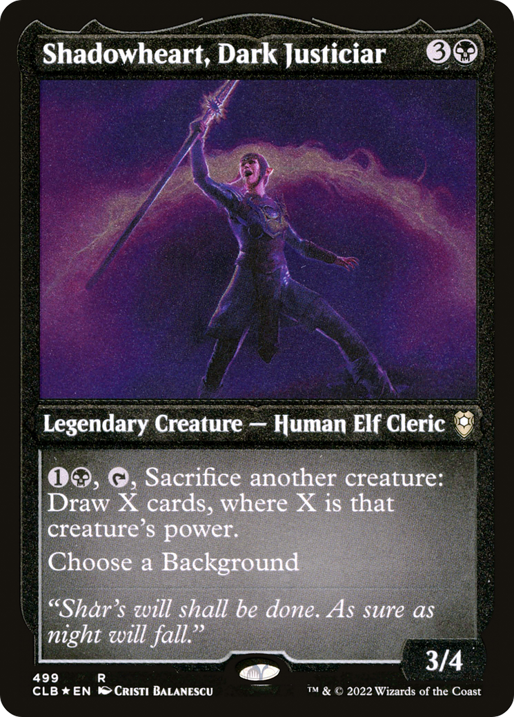 Shadowheart, Dark Justiciar (499) [Commander Legends: Battle for Baldur's Gate] etched - Deck Out Gaming