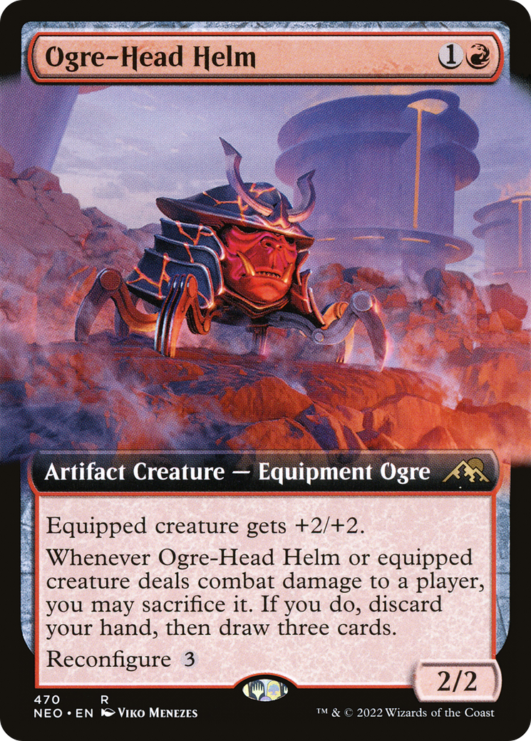 Ogre-Head Helm (Extended Art) (470) [Kamigawa: Neon Dynasty] - Deck Out Gaming