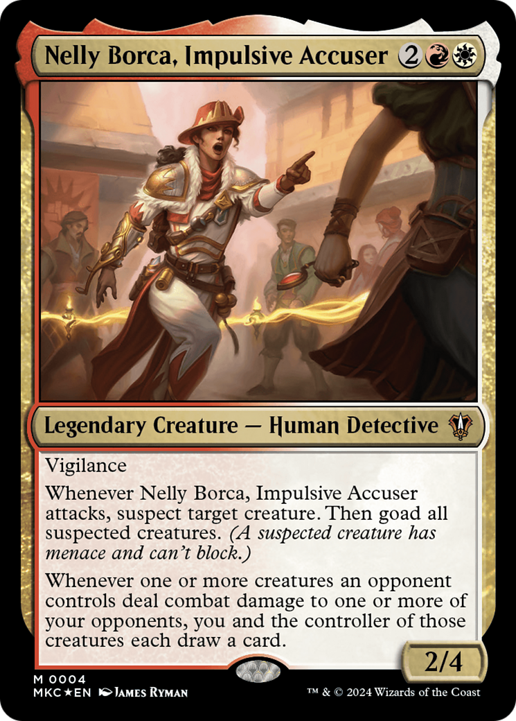 Nelly Borca, Impulsive Accuser (4) [Murders at Karlov Manor Commander] foil - Deck Out Gaming