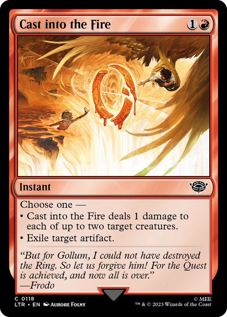 Cast into the Fire (118) [The Lord of the Rings: Tales of Middle-earth] foil - Deck Out Gaming