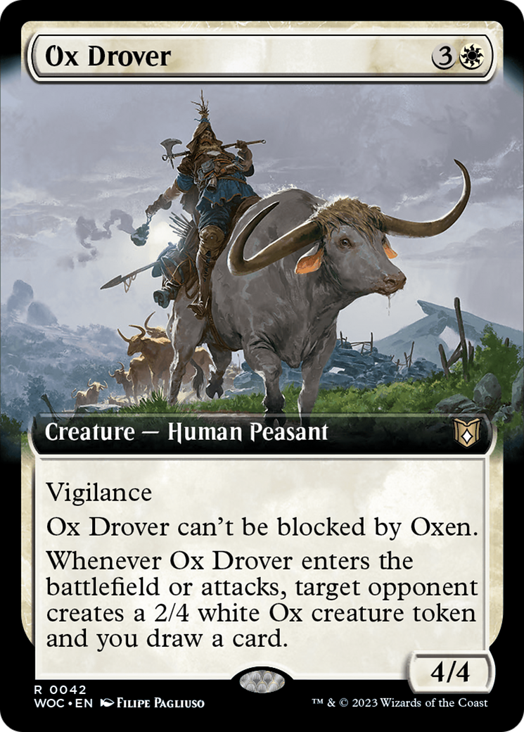 Ox Drover (Extended Art) (42) [Wilds of Eldraine Commander] - Deck Out Gaming