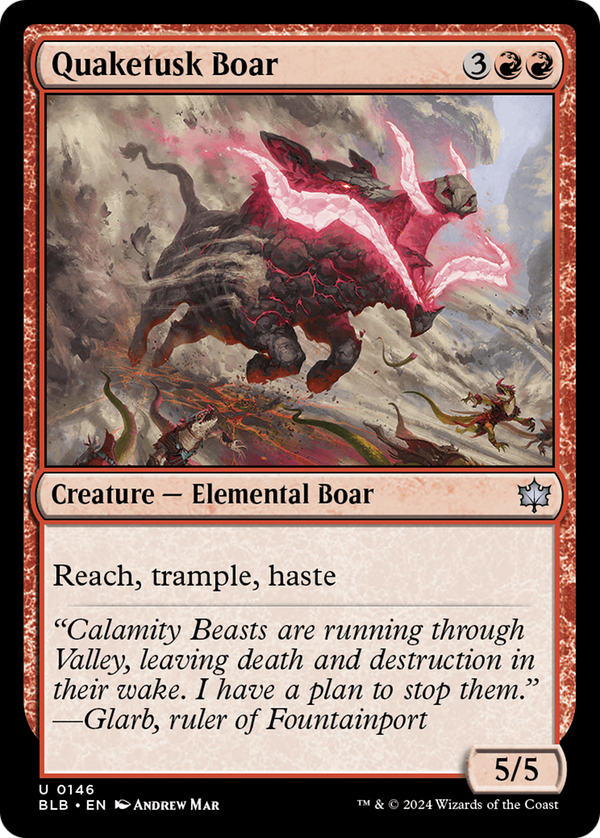 Quaketusk Boar (146) [Bloomburrow] - Deck Out Gaming