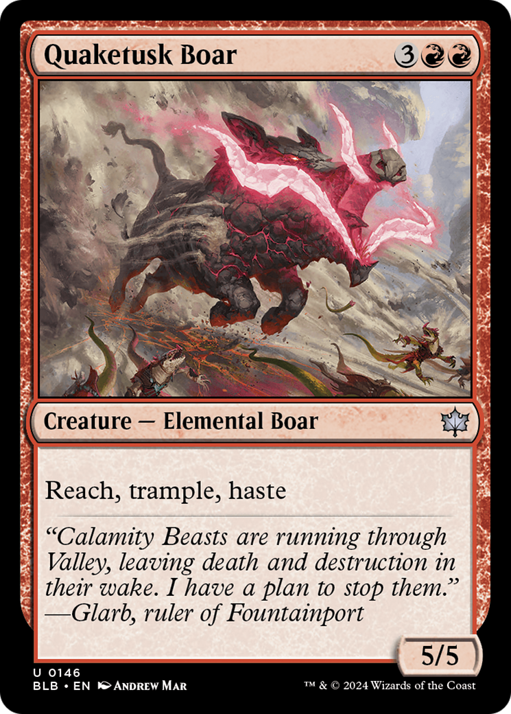 Quaketusk Boar (146) [Bloomburrow] - Deck Out Gaming