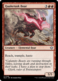 Quaketusk Boar (146) [Bloomburrow] foil - Deck Out Gaming
