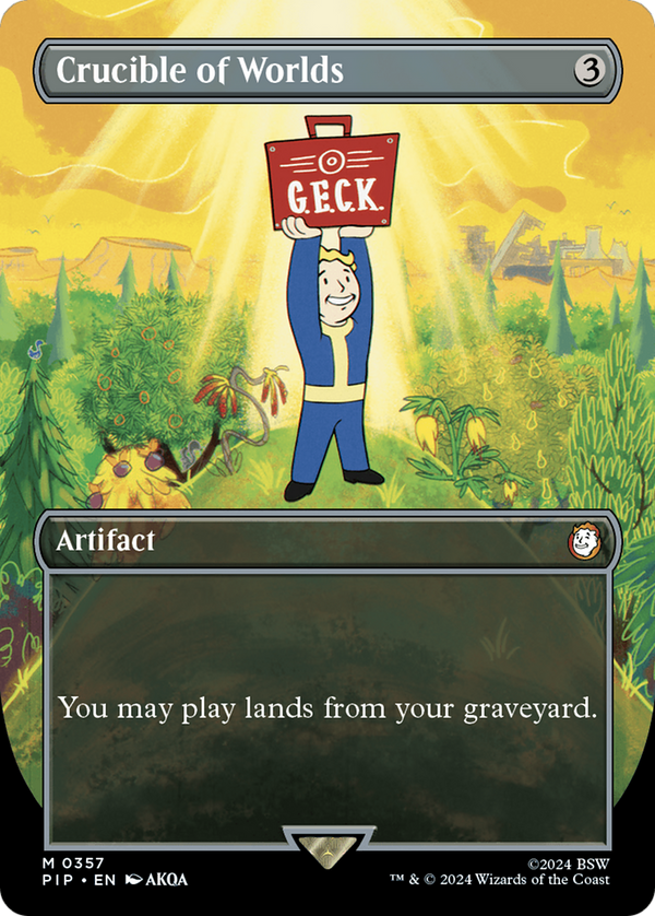 Crucible of Worlds (Borderless) (357) [Fallout] foil - Deck Out Gaming