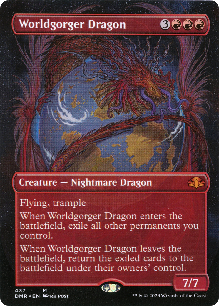 Worldgorger Dragon (Borderless) (437) [Dominaria Remastered] - Deck Out Gaming