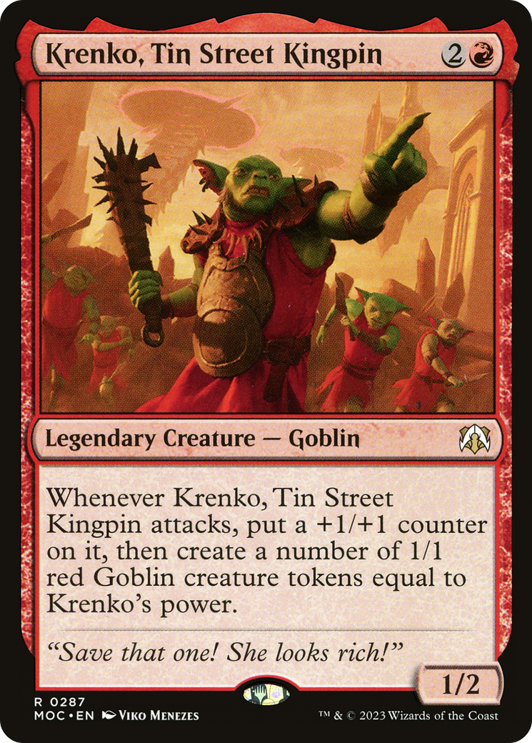 Krenko, Tin Street Kingpin (287) [March of the Machine Commander] - Deck Out Gaming