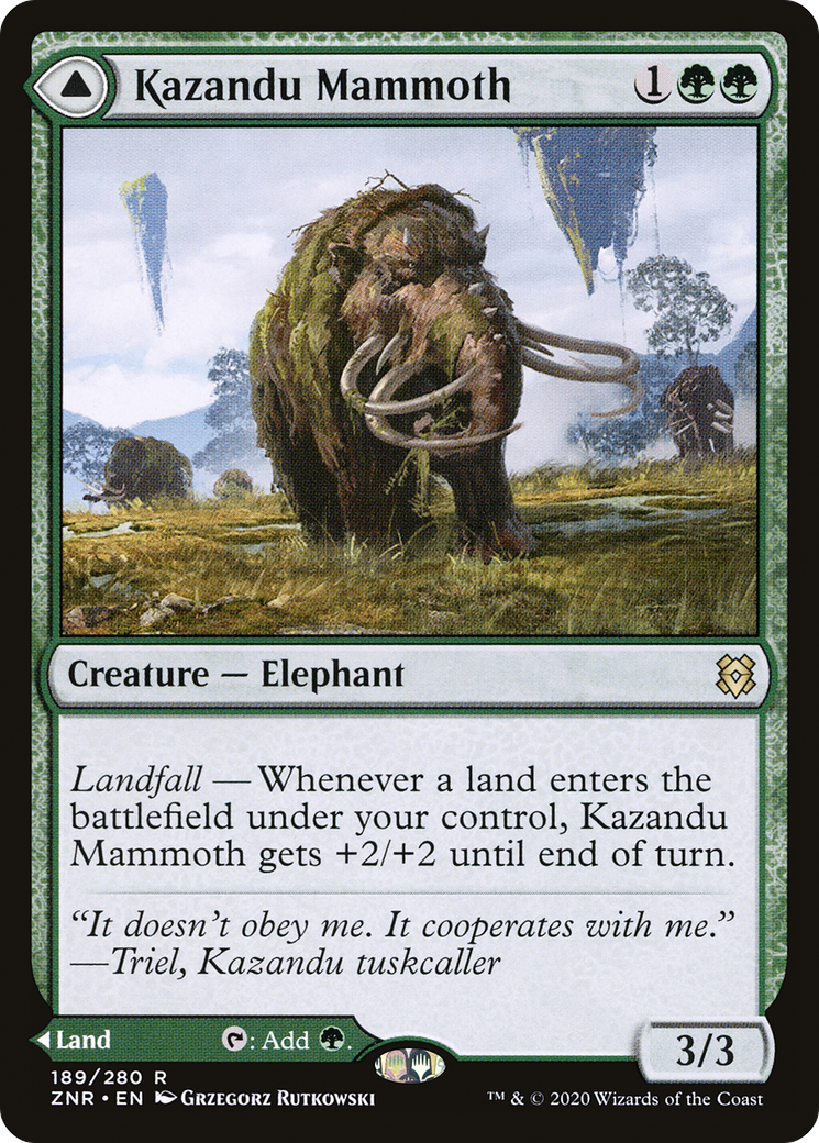 Kazandu Mammoth (189) [Zendikar Rising] foil - Deck Out Gaming
