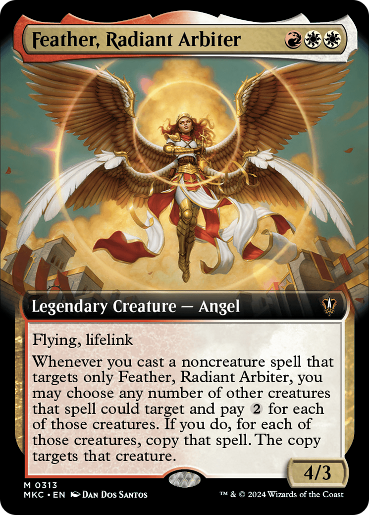 Feather, Radiant Arbiter (Extended Art) (313) [Murders at Karlov Manor Commander] foil - Deck Out Gaming