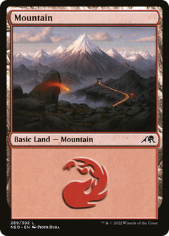 Mountain (289) (289) [Kamigawa: Neon Dynasty] foil - Deck Out Gaming