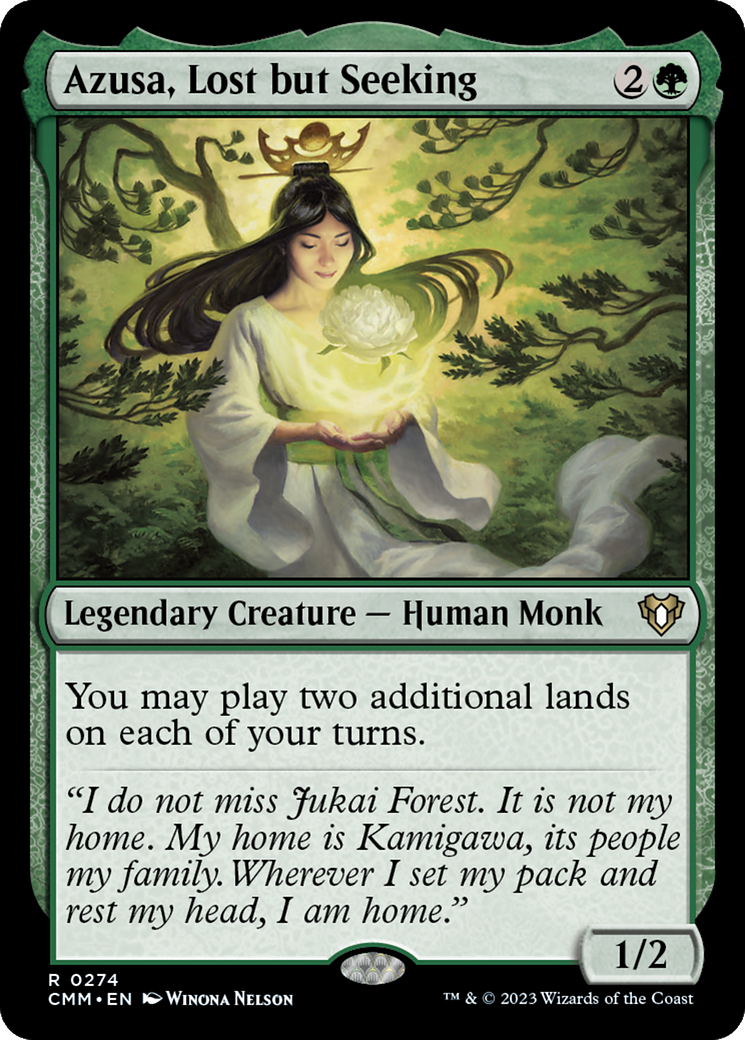 Azusa, Lost but Seeking (274) [Commander Masters] foil - Deck Out Gaming