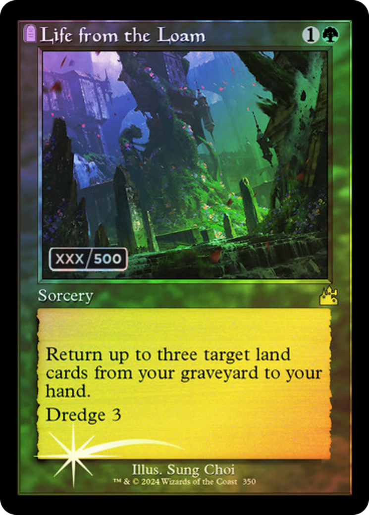 Life from the Loam (Retro Frame) (Serial Numbered) (350) [Ravnica Remastered] foil - Deck Out Gaming