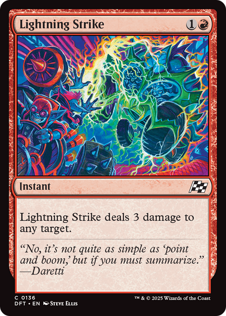 Lightning Strike (136) [Aetherdrift] foil - Deck Out Gaming
