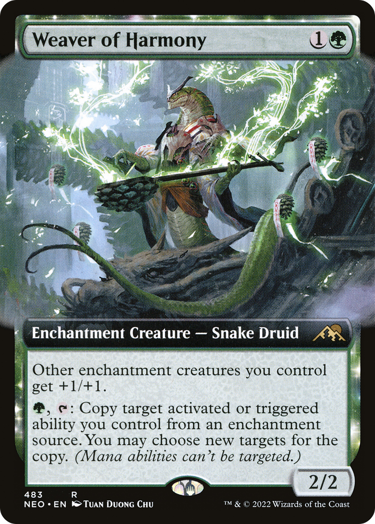 Weaver of Harmony (Extended Art) (483) [Kamigawa: Neon Dynasty] foil - Deck Out Gaming