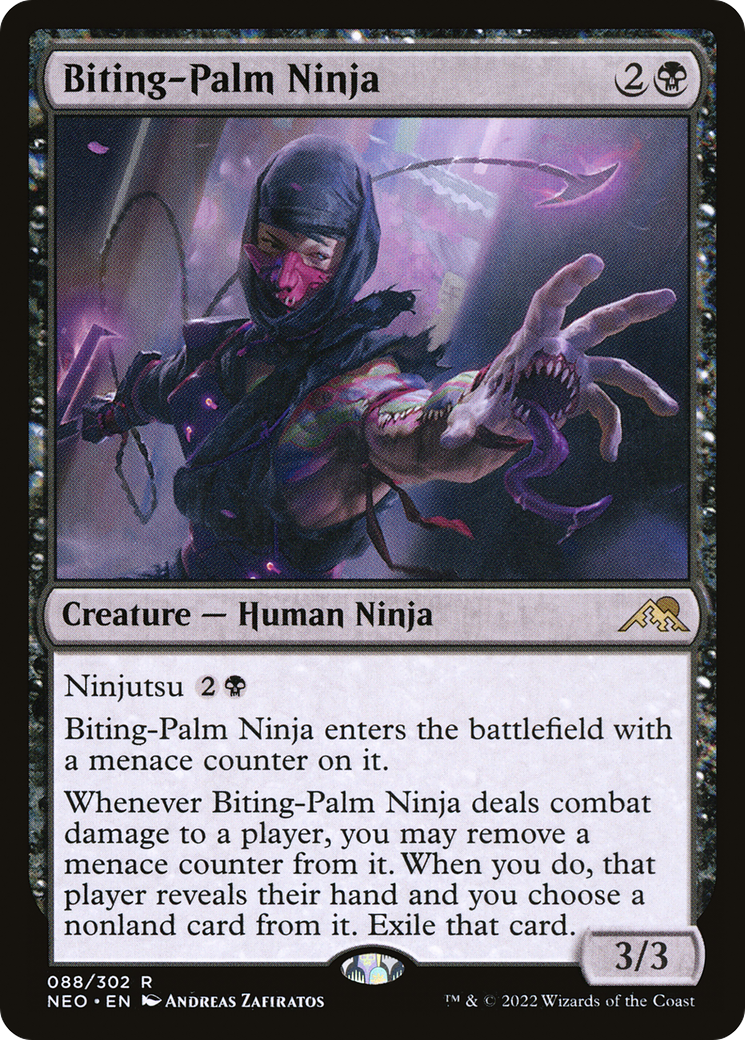 Biting-Palm Ninja (88) [Kamigawa: Neon Dynasty] foil - Deck Out Gaming