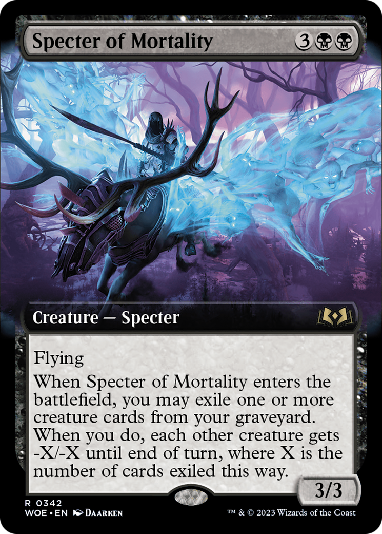 Specter of Mortality (Extended Art) (342) [Wilds of Eldraine] foil - Deck Out Gaming