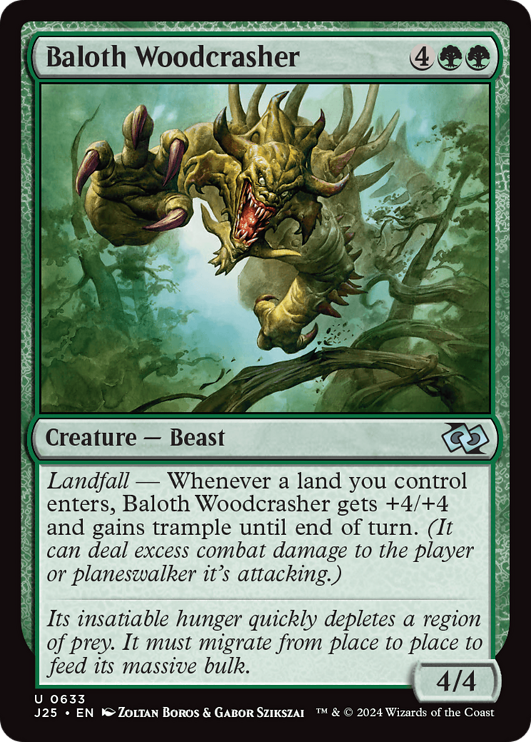 Baloth Woodcrasher (633) [Foundations Jumpstart] - Deck Out Gaming