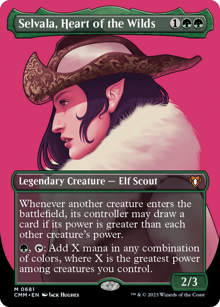 Selvala, Heart of the Wilds (Borderless) (681) [Commander Masters] foil - Deck Out Gaming