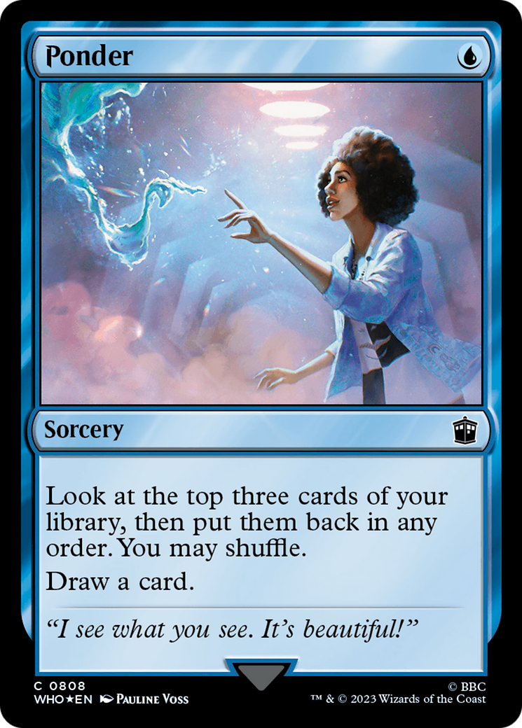 Ponder (Surge Foil) (808) [Doctor Who] foil - Deck Out Gaming