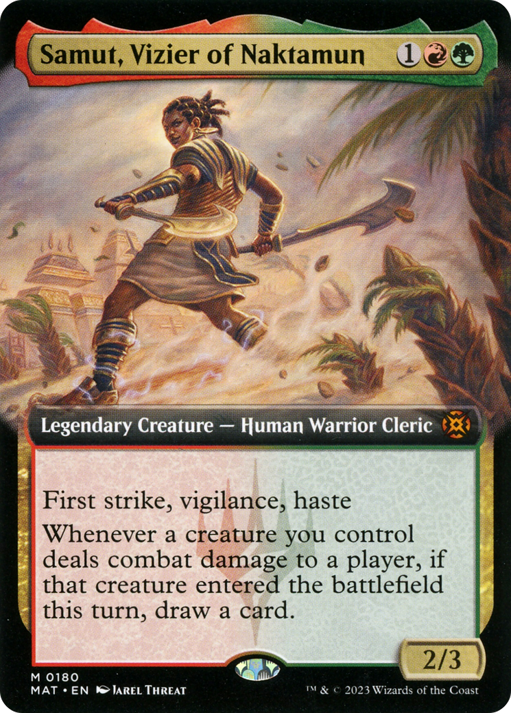 Samut, Vizier of Naktamun (Extended Art) (180) [March of the Machine: The Aftermath] foil - Deck Out Gaming
