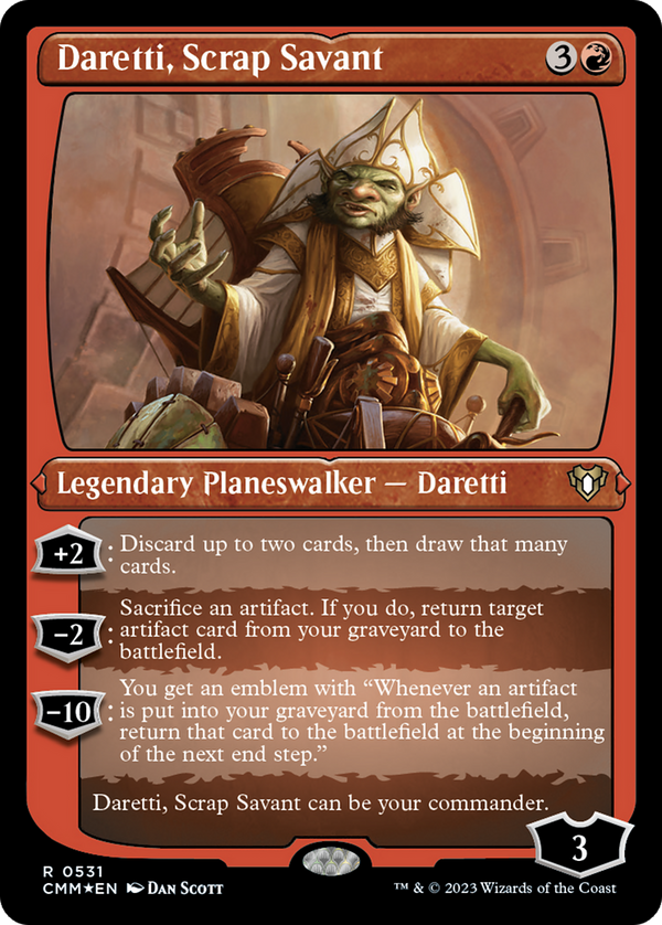 Daretti, Scrap Savant (531) [Commander Masters] etched - Deck Out Gaming