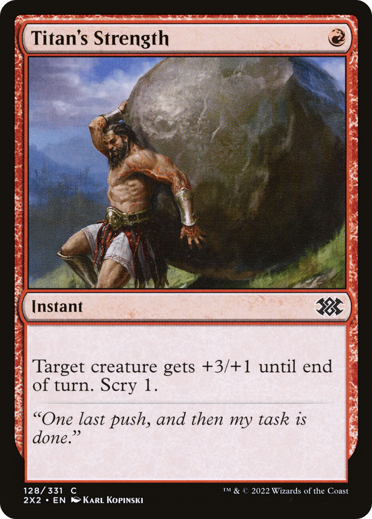 Titan's Strength (128) [Double Masters 2022] - Deck Out Gaming