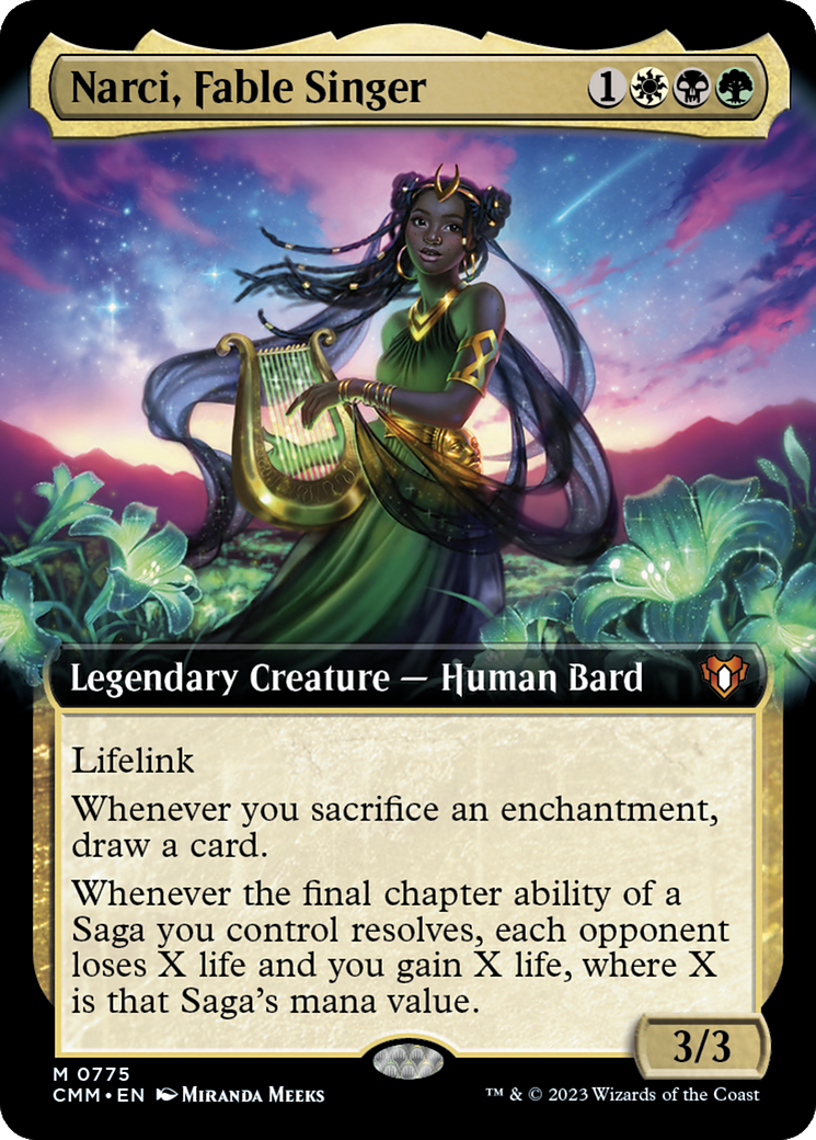 Narci, Fable Singer (Extended Art) (775) [Commander Masters] - Deck Out Gaming