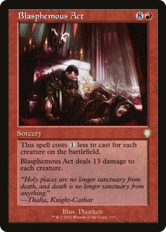 Blasphemous Act (Retro Frame) (113) [Commander: The Brothers' War] - Deck Out Gaming