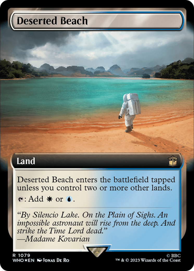 Deserted Beach (Extended Art) (Surge Foil) (1079) [Doctor Who] foil - Deck Out Gaming