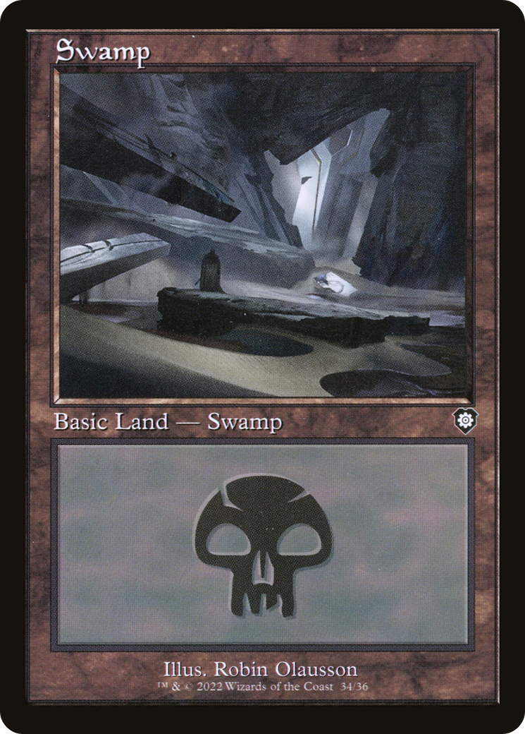 Swamp (34) (Retro Frame) (34) [Commander: The Brothers' War] - Deck Out Gaming