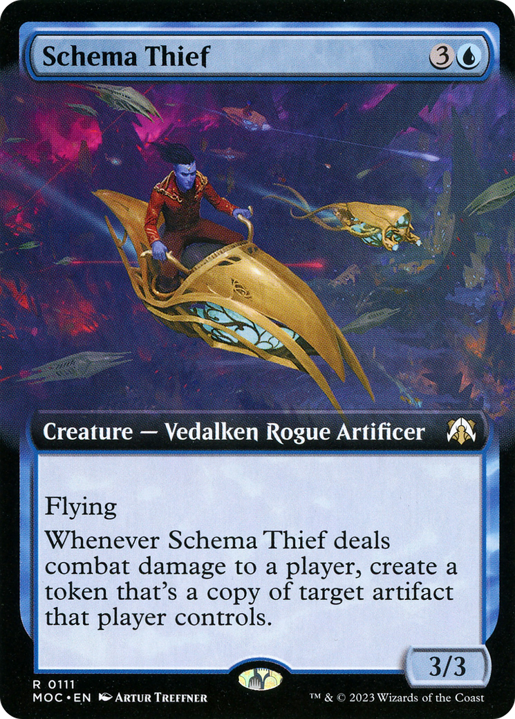 Schema Thief (Extended Art) (111) [March of the Machine Commander] foil - Deck Out Gaming