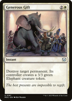 Generous Gift (187) [March of the Machine Commander] - Deck Out Gaming
