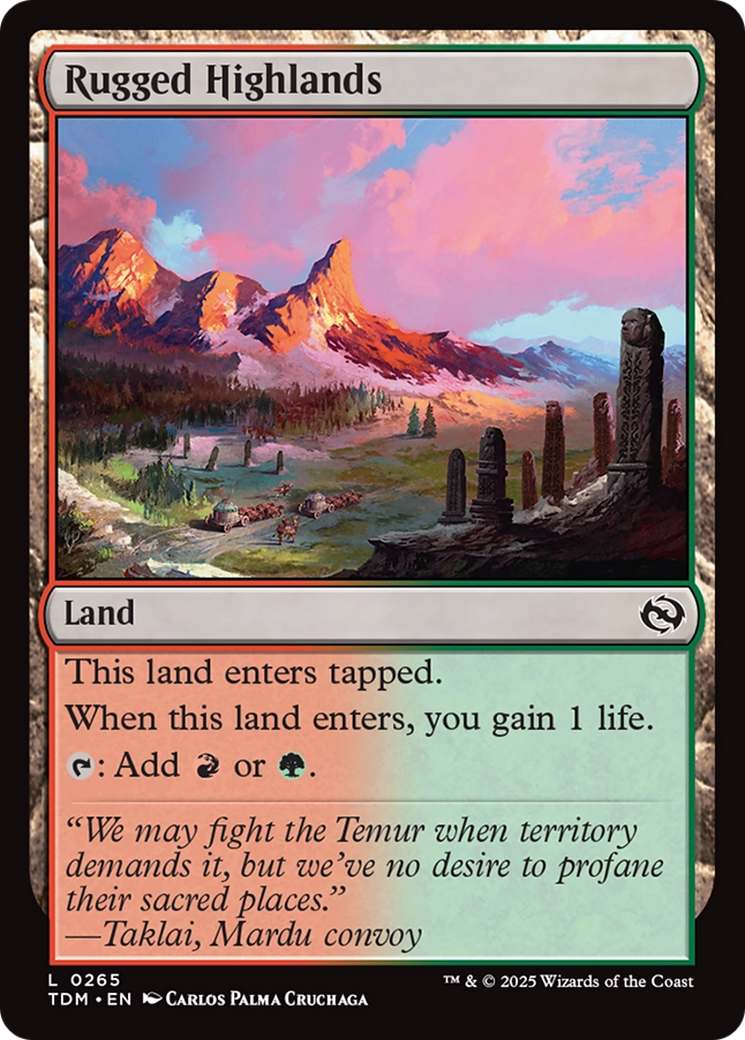 Rugged Highlands (265) [Tarkir: Dragonstorm] foil - Deck Out Gaming