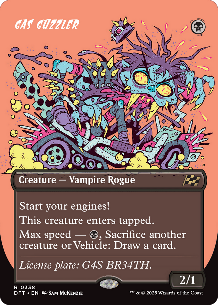 Gas Guzzler (Borderless) (338) [Aetherdrift] foil - Deck Out Gaming
