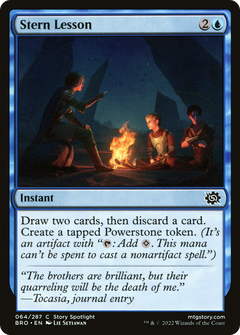 Stern Lesson (64) [The Brothers' War] foil - Deck Out Gaming