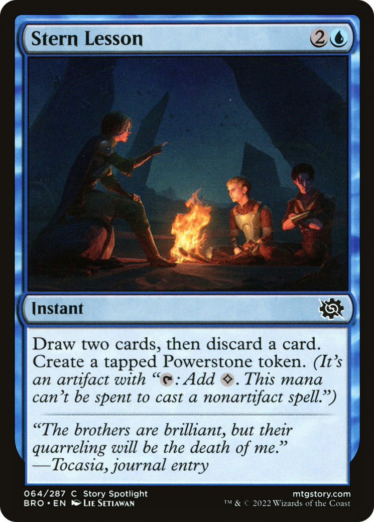 Stern Lesson (64) [The Brothers' War] foil - Deck Out Gaming