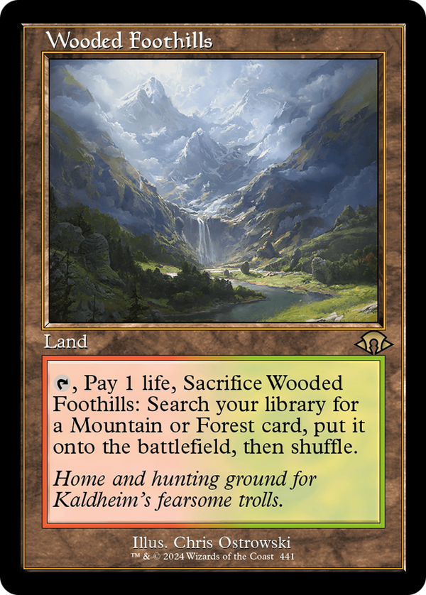 Wooded Foothills (Retro Frame) (441) [Modern Horizons 3] foil - Deck Out Gaming
