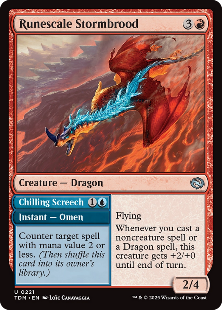 Runescale Stormbrood (221) [Tarkir: Dragonstorm] foil - Deck Out Gaming