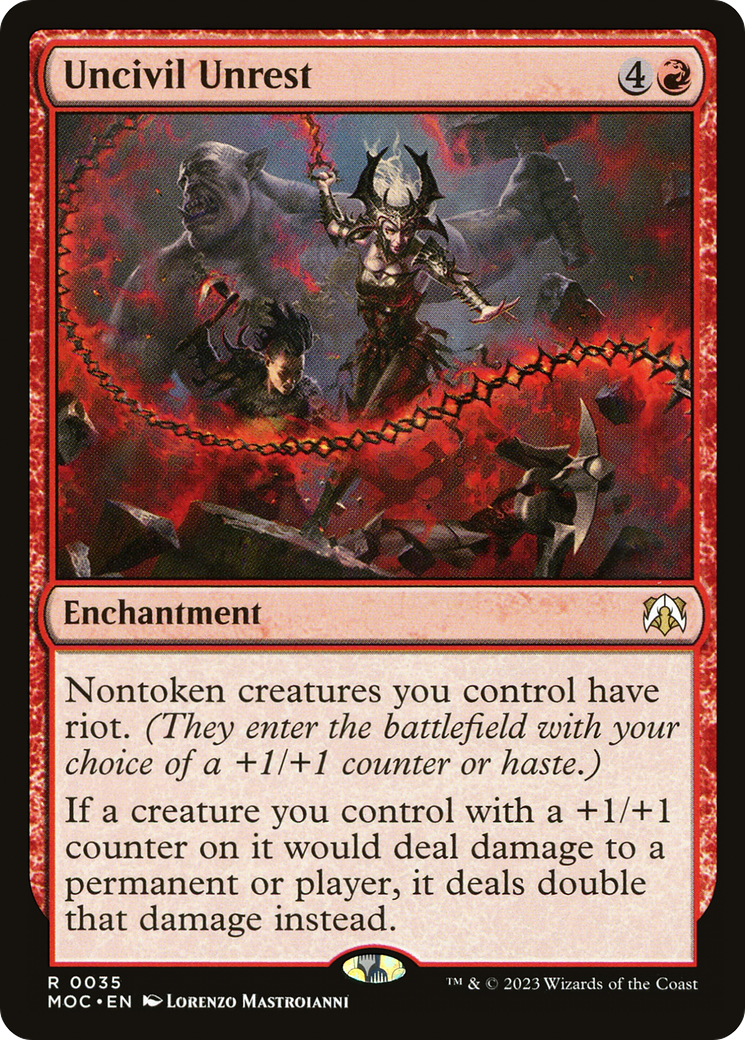 Uncivil Unrest (35) [March of the Machine Commander] - Deck Out Gaming