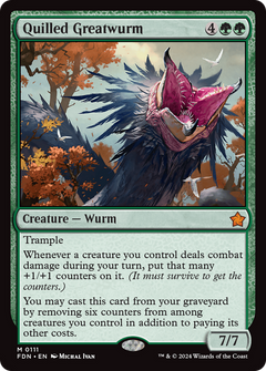 Quilled Greatwurm (111) [Foundations] - Deck Out Gaming