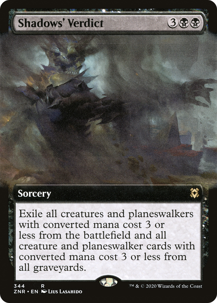 Shadows' Verdict (Extended Art) (344) [Zendikar Rising] foil - Deck Out Gaming
