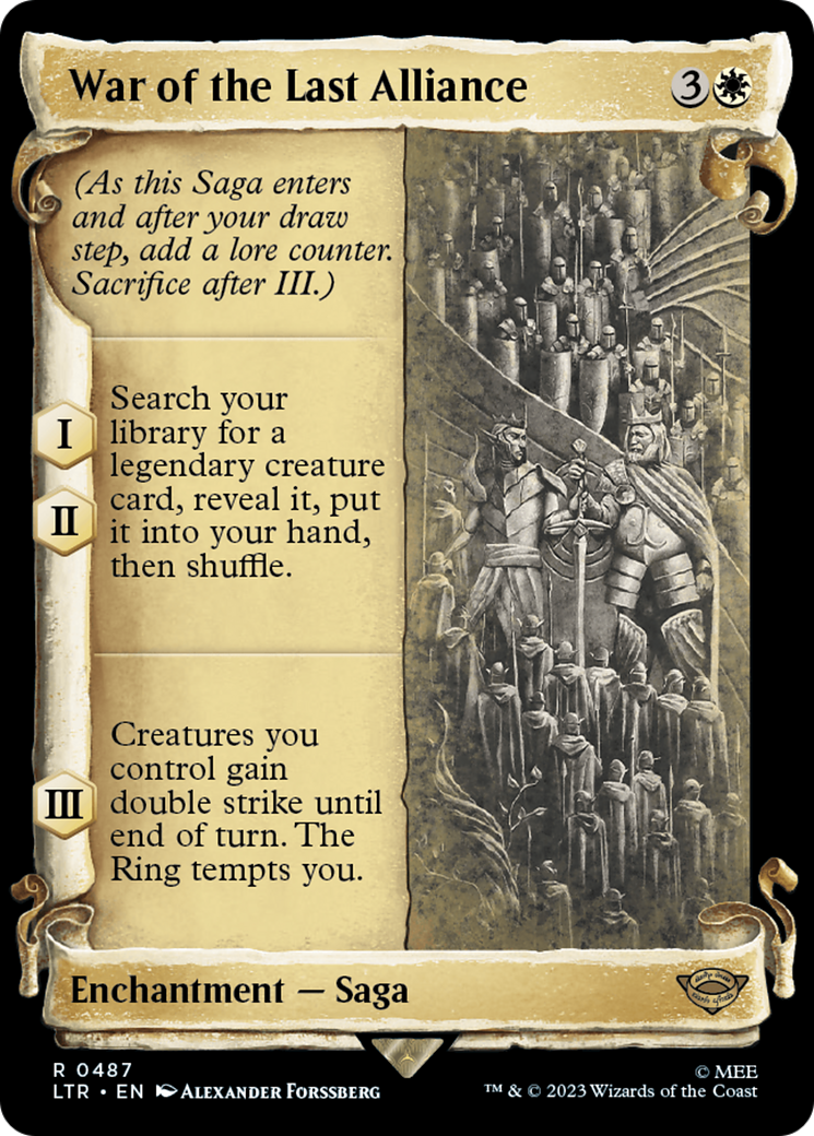 War of the Last Alliance (Showcase Scrolls) (487) [The Lord of the Rings: Tales of Middle-earth] foil - Deck Out Gaming