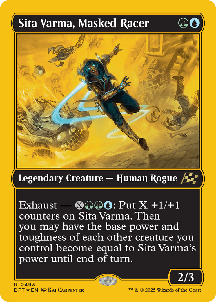 Sita Varma, Masked Racer (First-Place Foil) (493) [Aetherdrift] foil - Deck Out Gaming