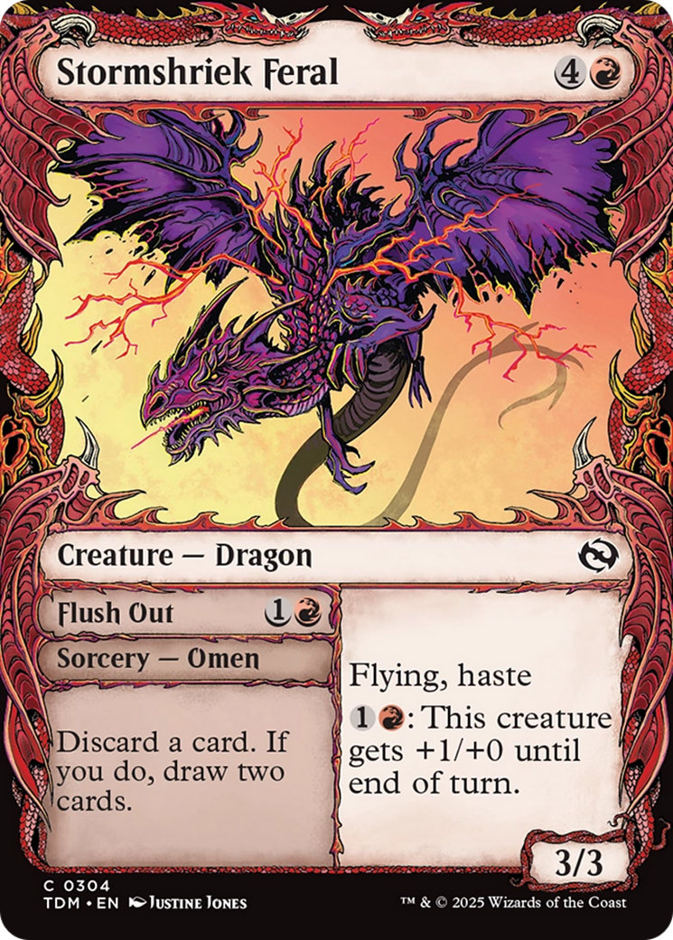 Stormshriek Feral (Showcase) (304) [Tarkir: Dragonstorm] - Deck Out Gaming