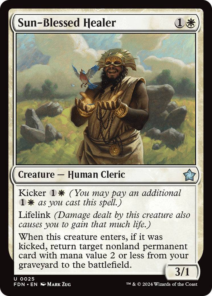Sun-Blessed Healer (25) [Foundations] foil - Deck Out Gaming