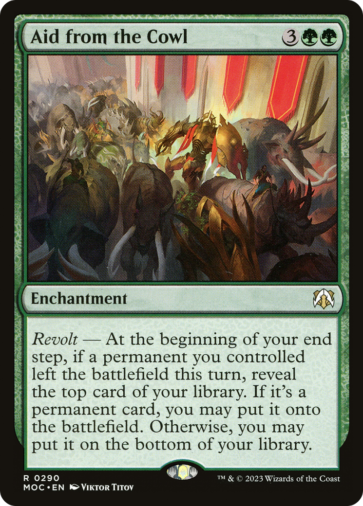 Aid from the Cowl (290) [March of the Machine Commander] - Deck Out Gaming
