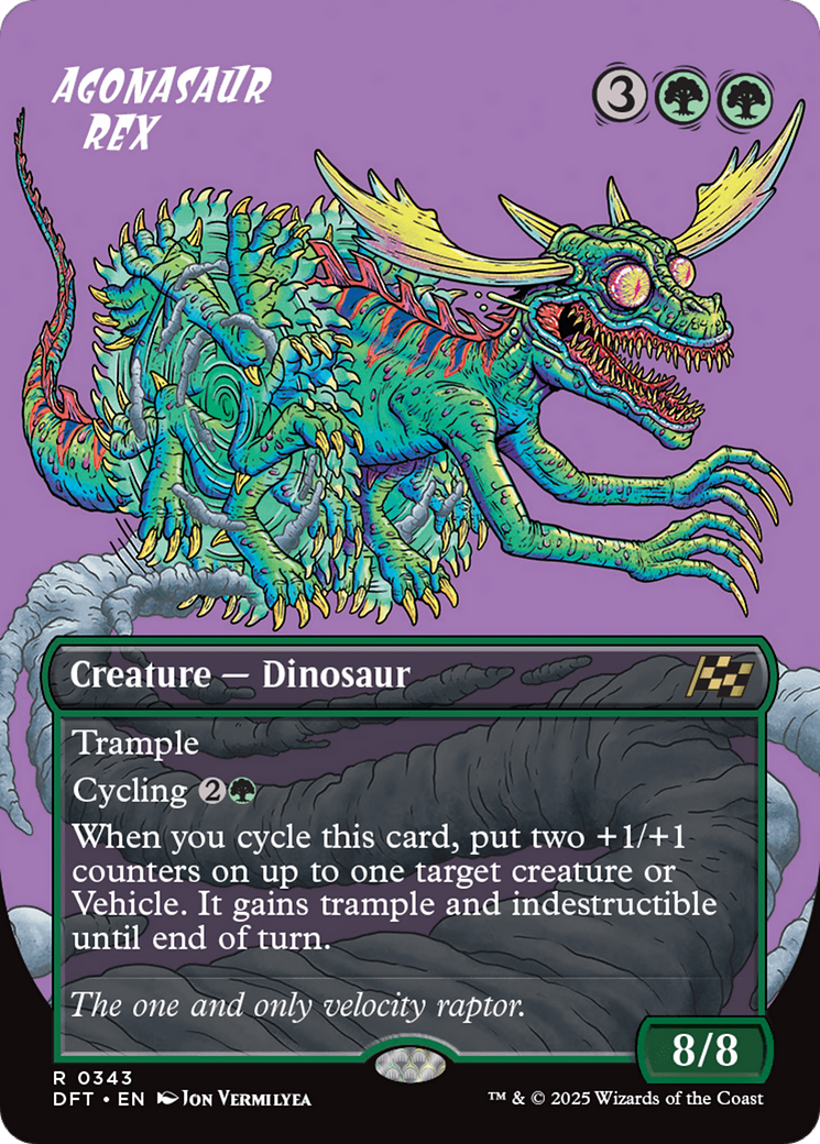 Agonasaur Rex (Borderless) (343) [Aetherdrift] foil - Deck Out Gaming