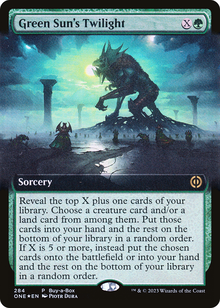 Green Sun's Twilight (Extended Art) (284) [Phyrexia: All Will Be One] foil - Deck Out Gaming
