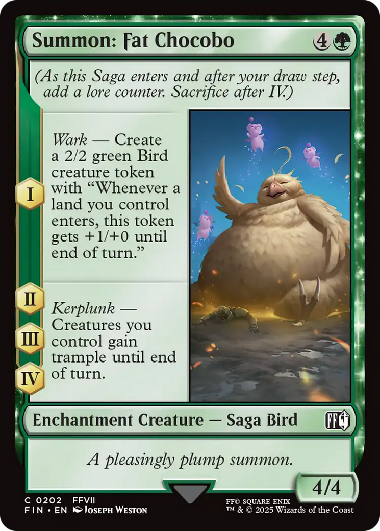 Summon: Fat Chocobo (202) [FINAL FANTASY] foil - Deck Out Gaming