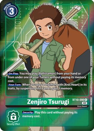 Zenjiro Tsurugi (Box Topper) (BT10-090) [Xros Encounter] Foil - Deck Out Gaming